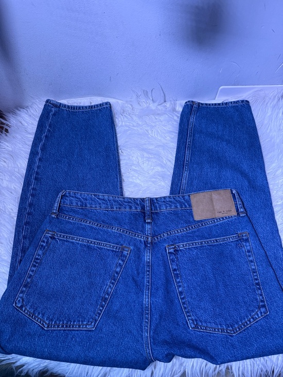 rag & bone Cropped High-Rise Blue Denim Jeans - Picture 9 of 9